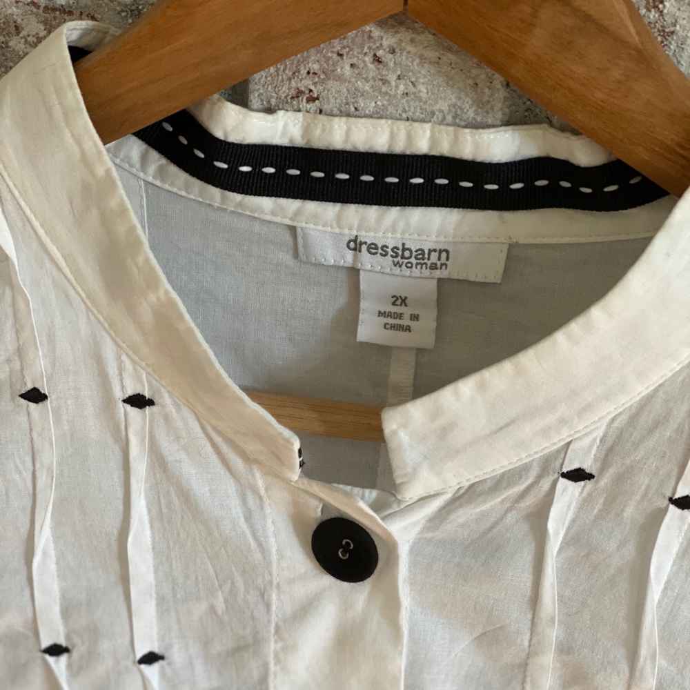 Black and white blouse